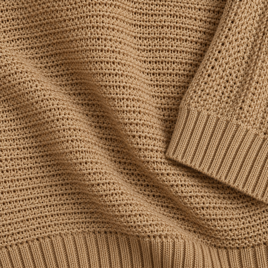 Glatstrikket sweater til dame