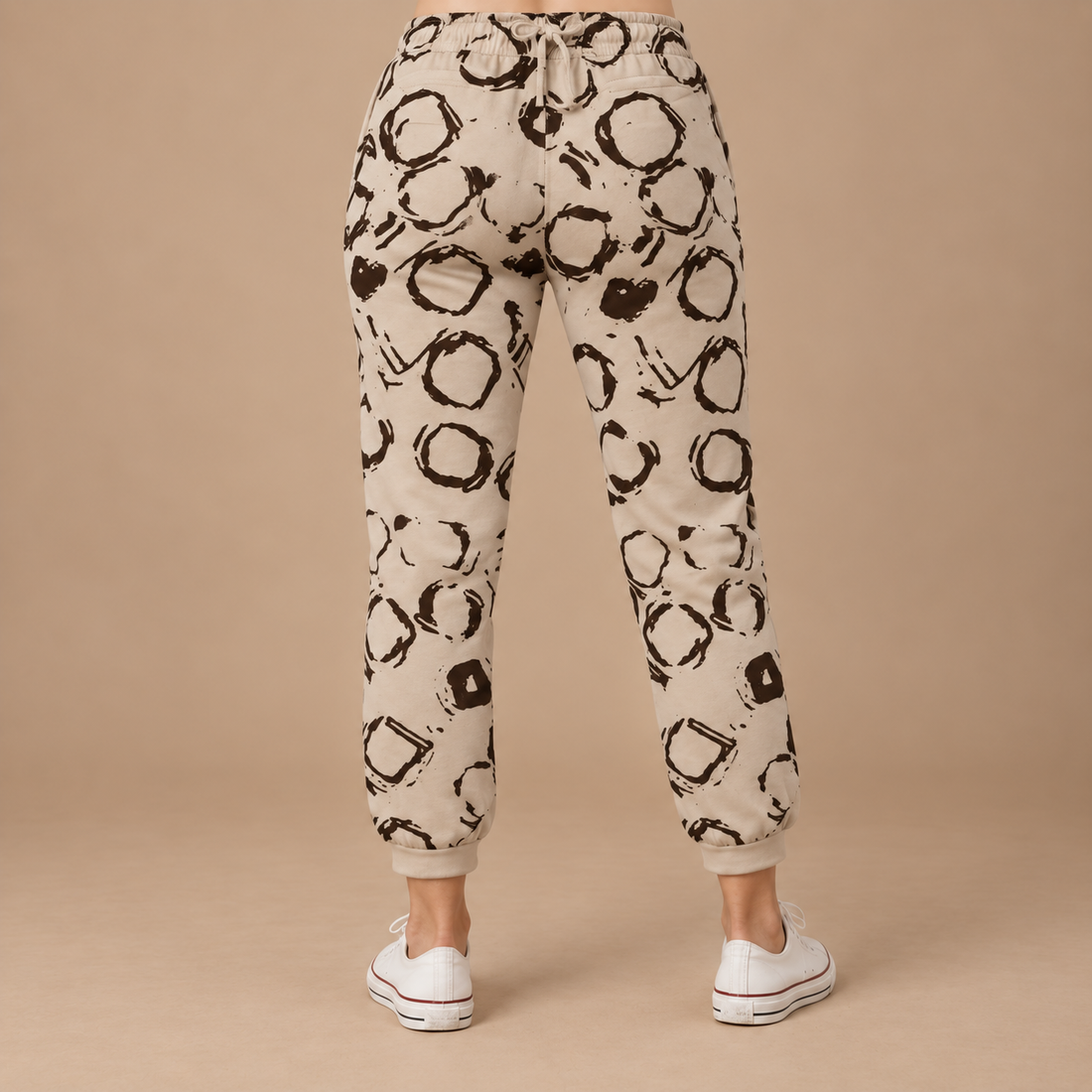 Slim fit damebukser med snøre i taljen