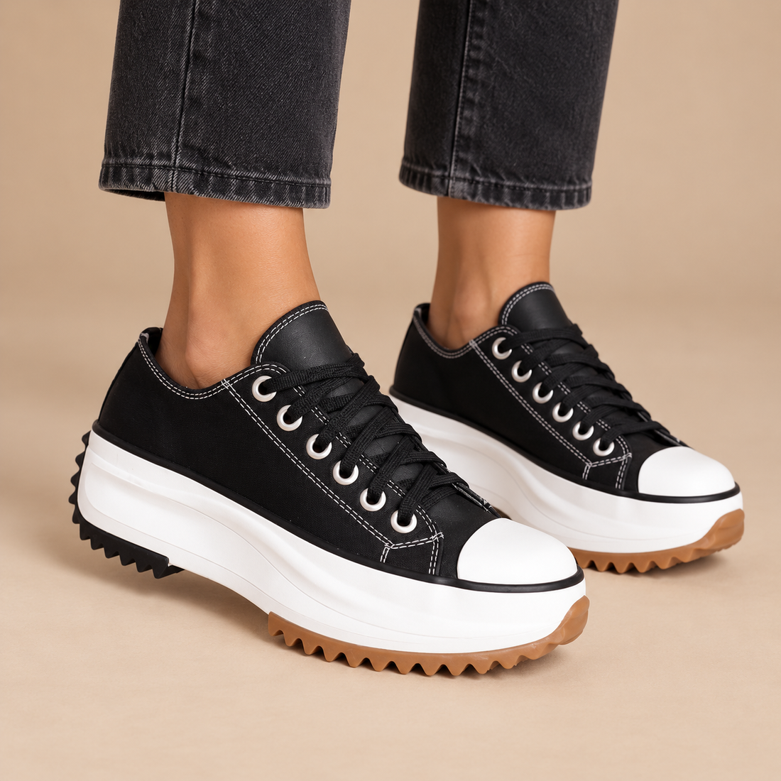 Sneakers til dame med svangstøtte