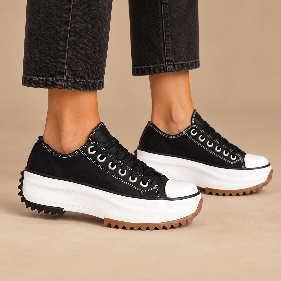 Sneakers til dame med svangstøtte