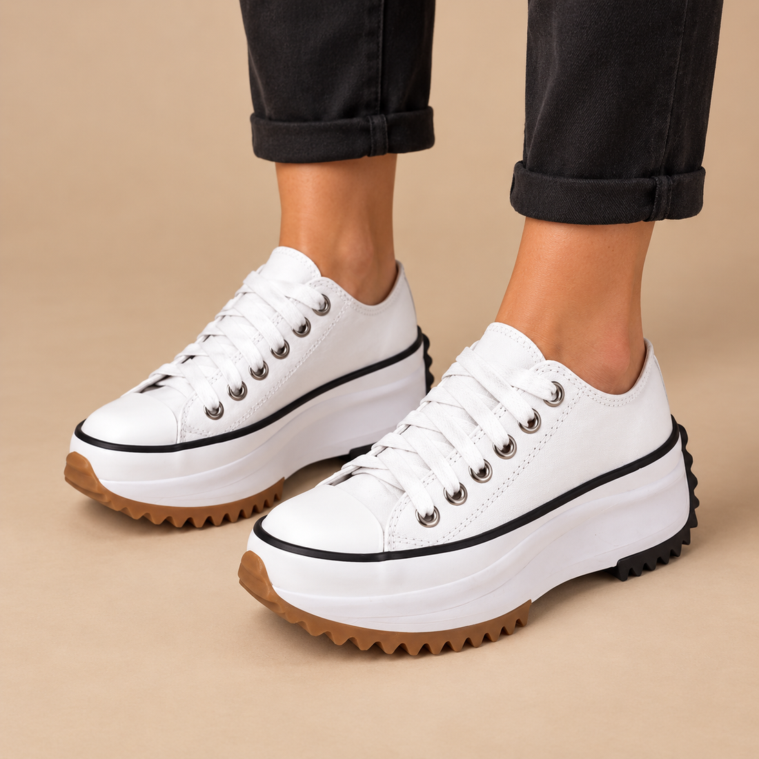 Sneakers til dame med svangstøtte