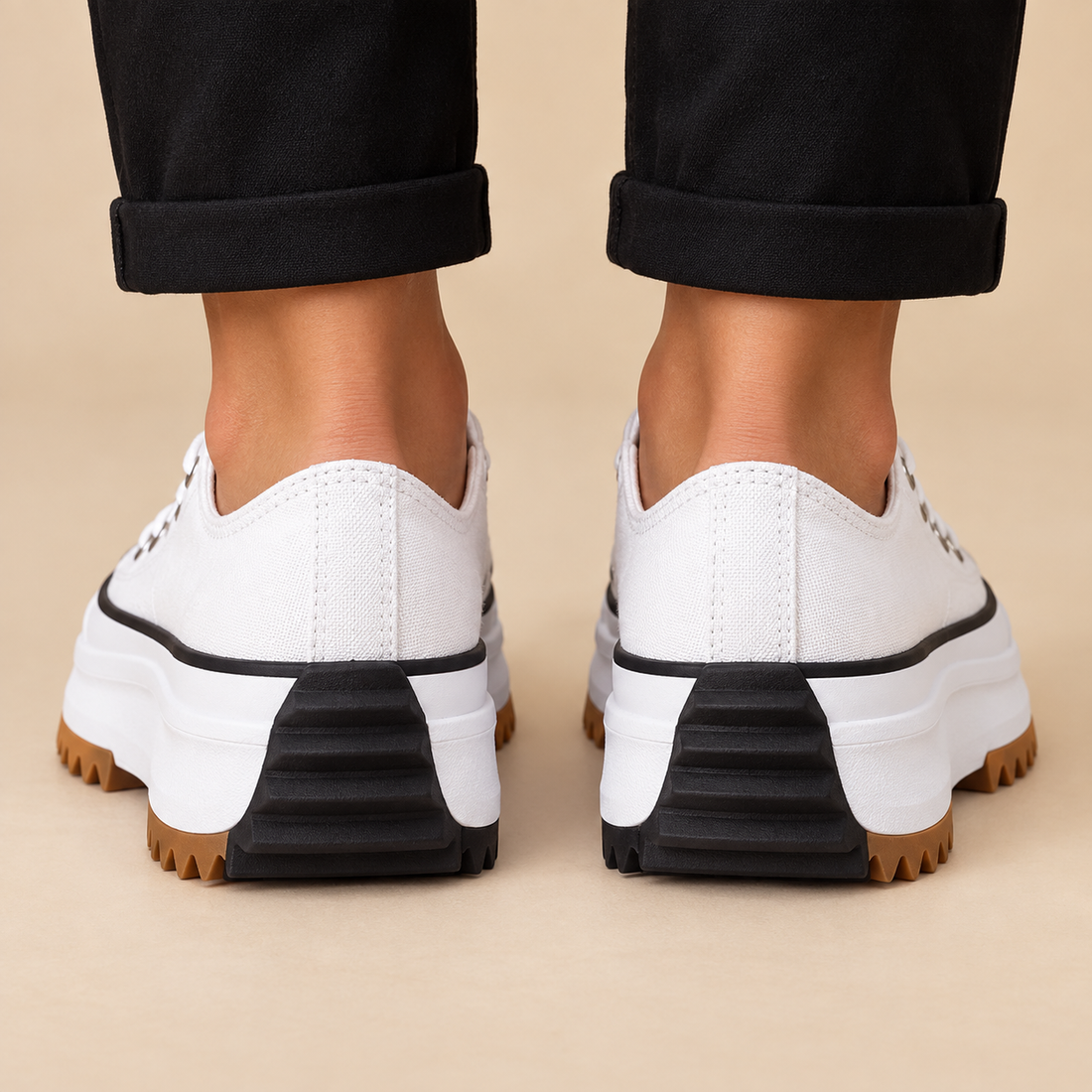 Sneakers til dame med svangstøtte