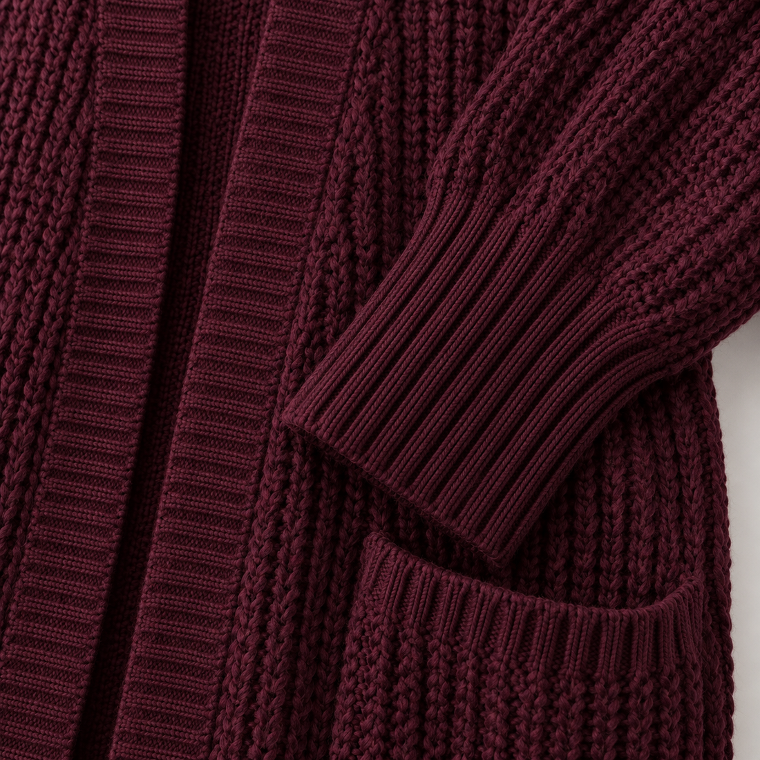 Lang oversized strikcardigan til dame