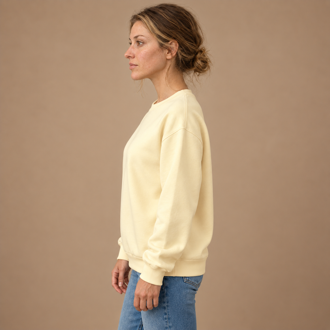 Sweatshirt til dame med løs pasform