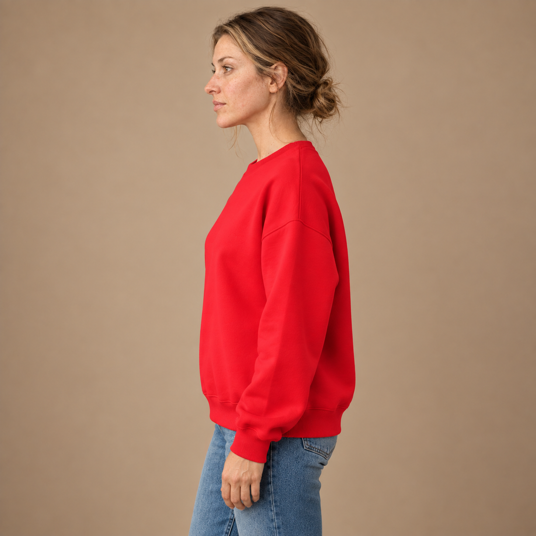 Sweatshirt til dame med løs pasform