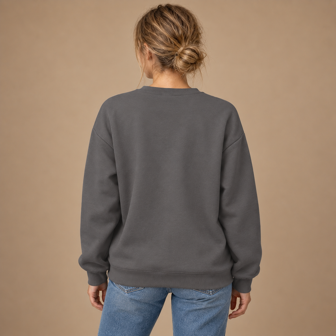 Sweatshirt til dame med løs pasform