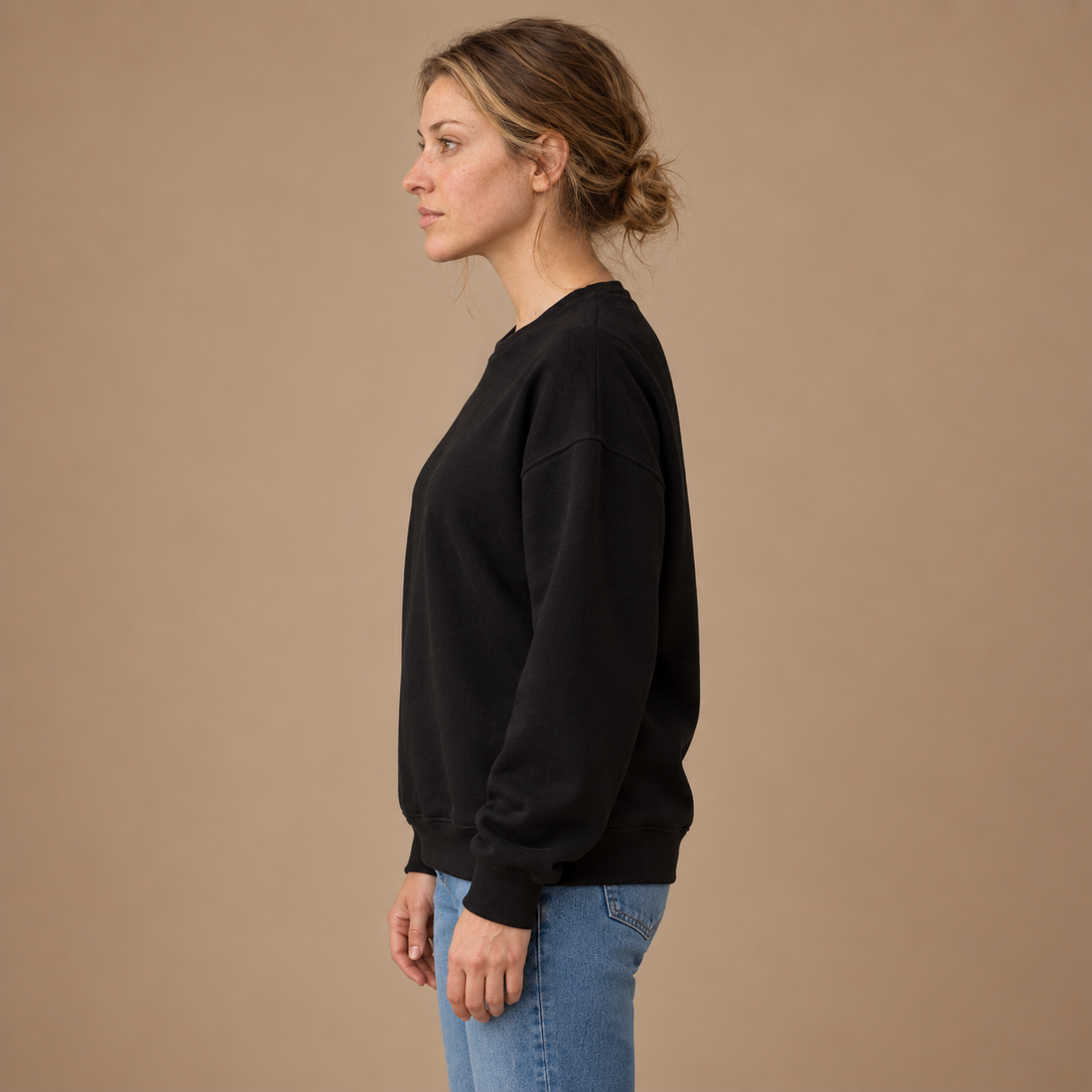 Sweatshirt til dame med løs pasform