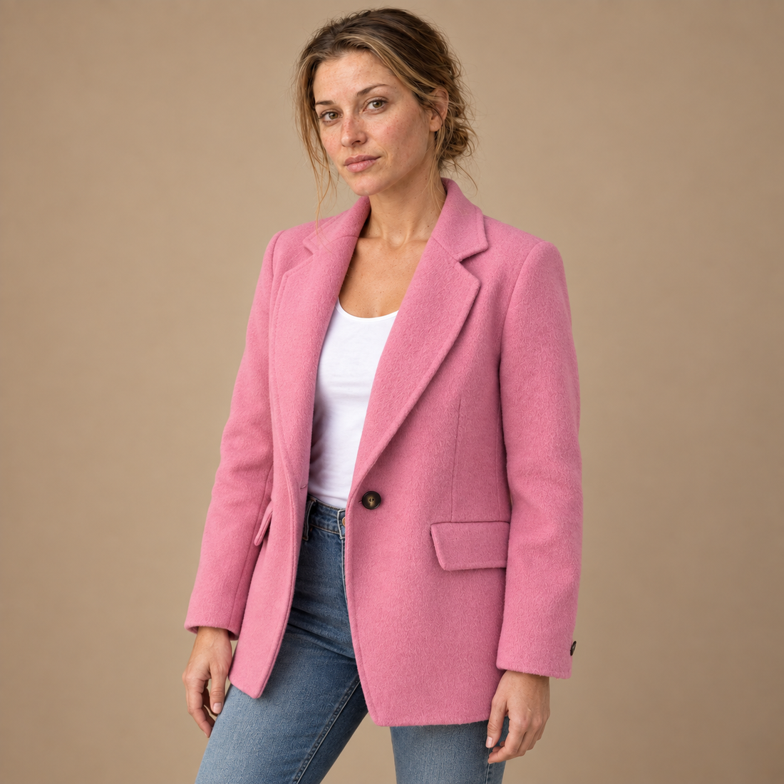 Let blazer til dame i skræddersyet snit
