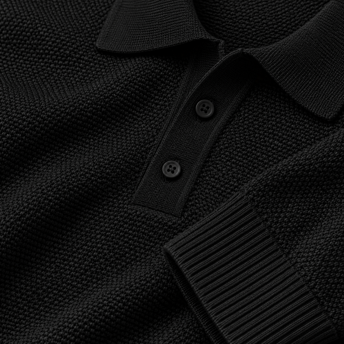 Herresweater med polokrave