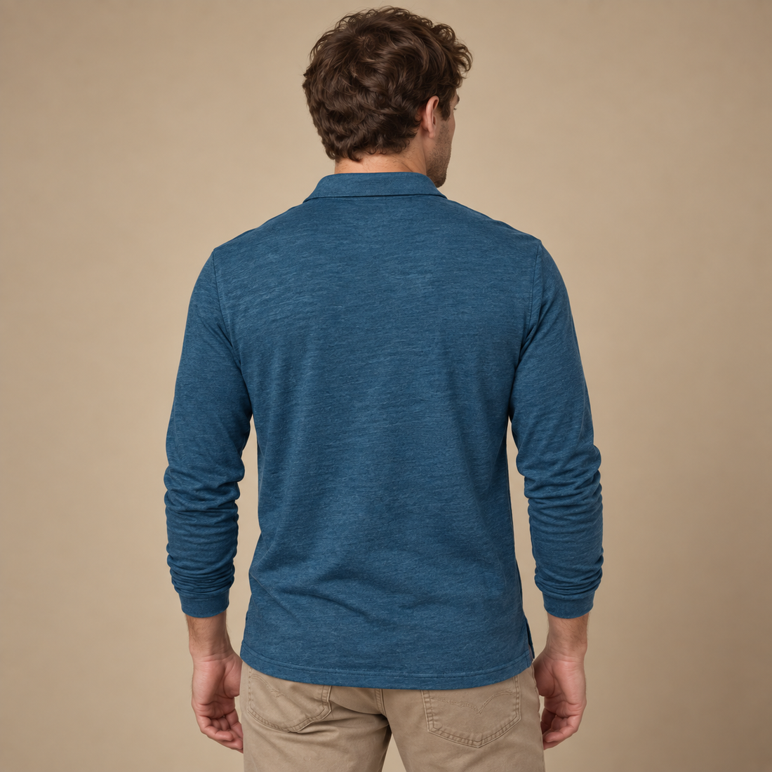 Langærmet herreskjorte med figurnært snit