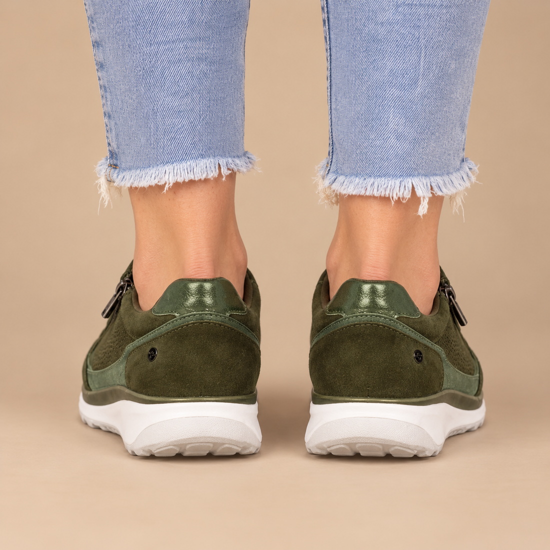 Ortopædiske sneakers til dame med lynlås
