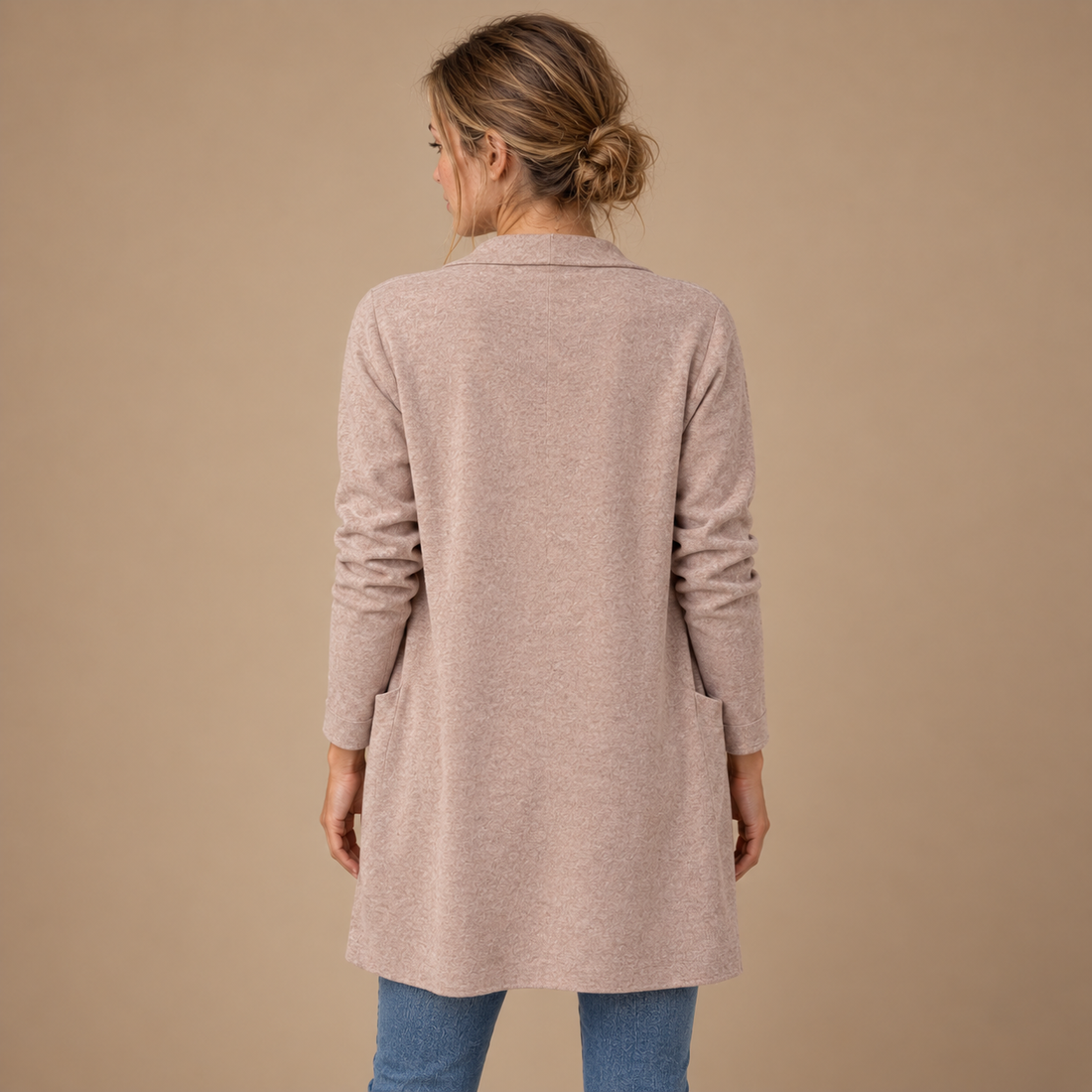 Lang cardigan til dame