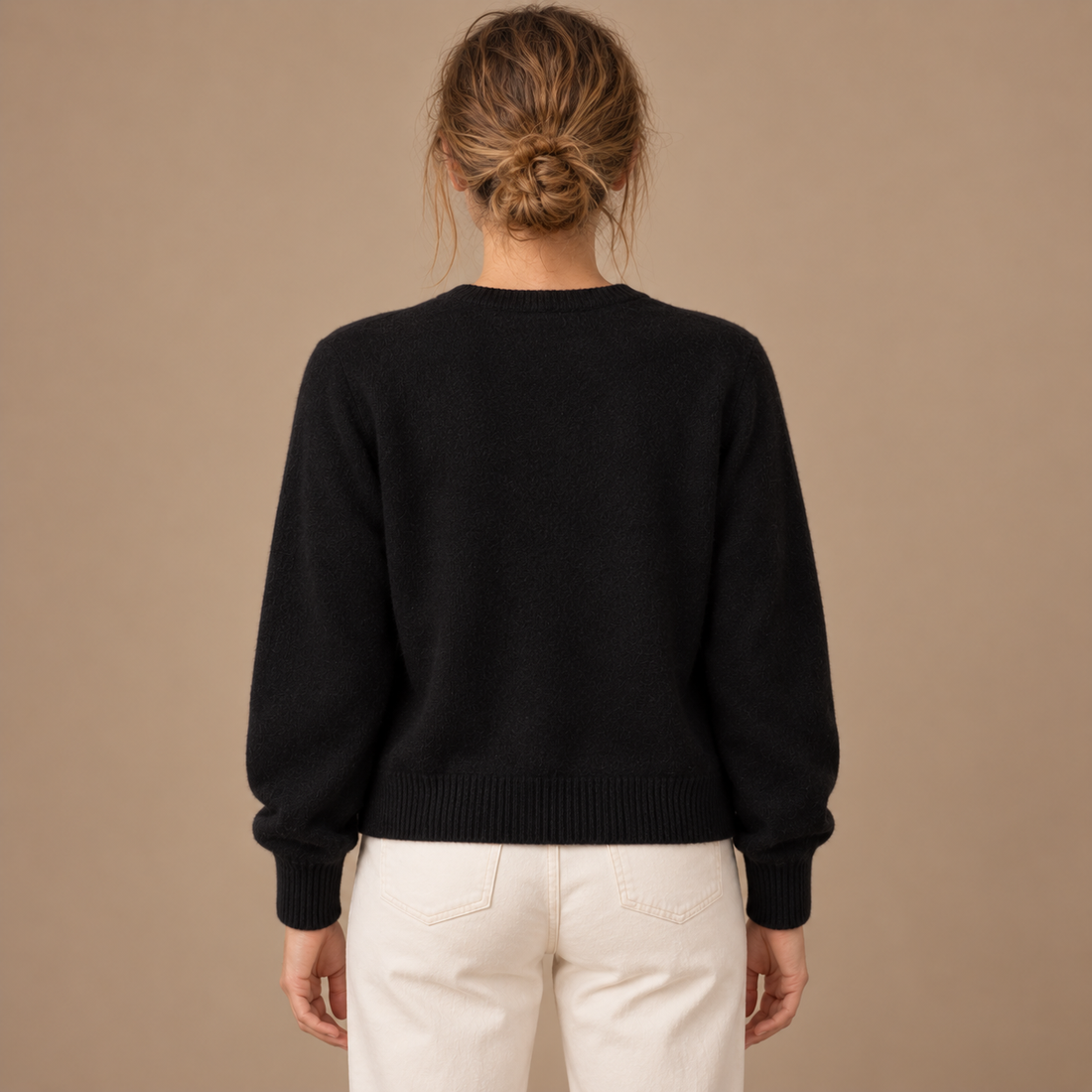 Strikcardigan til dame med knapper