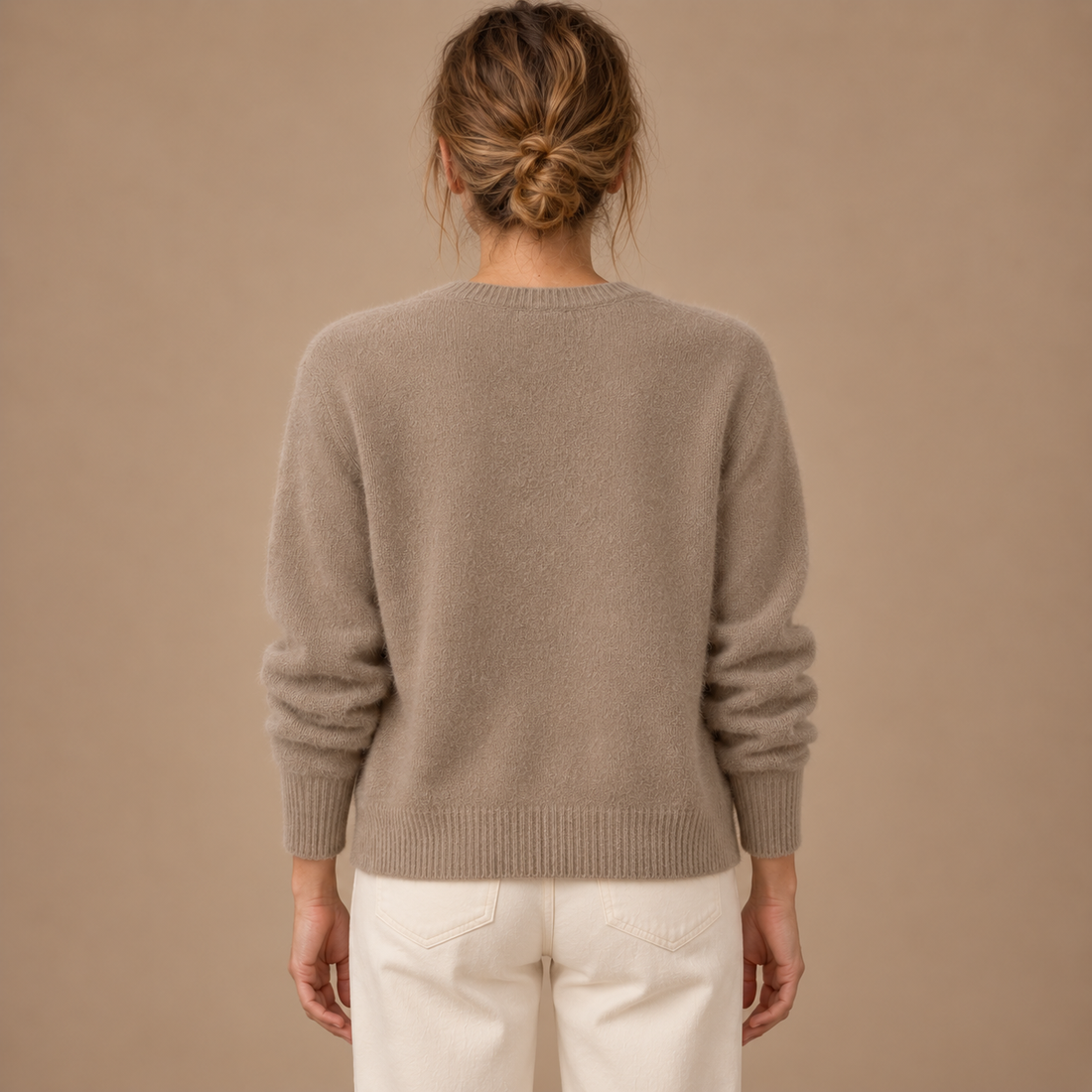 Strikcardigan til dame med knapper