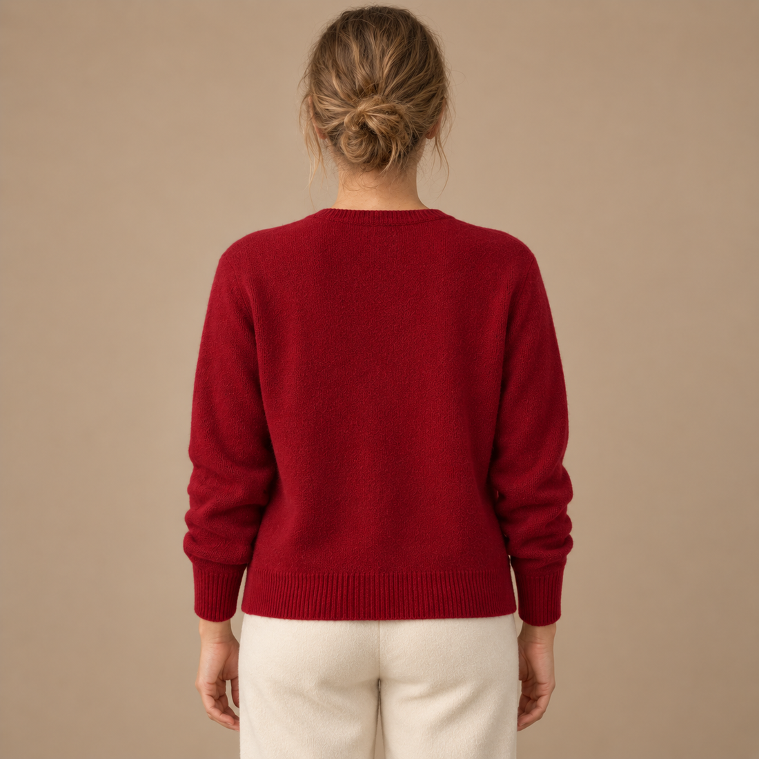 Strikcardigan til dame med knapper