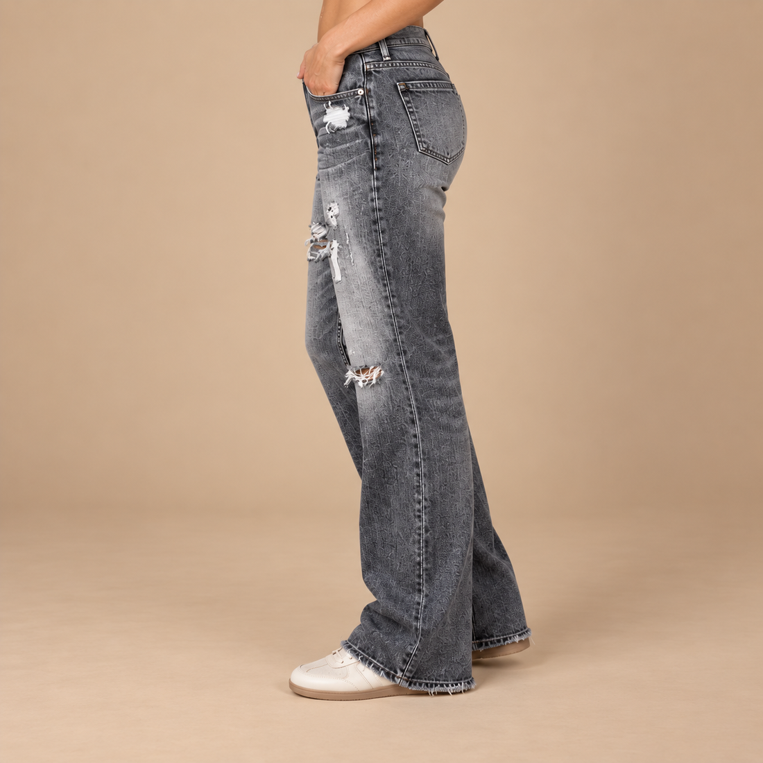 Damejeans med figurnær pasform