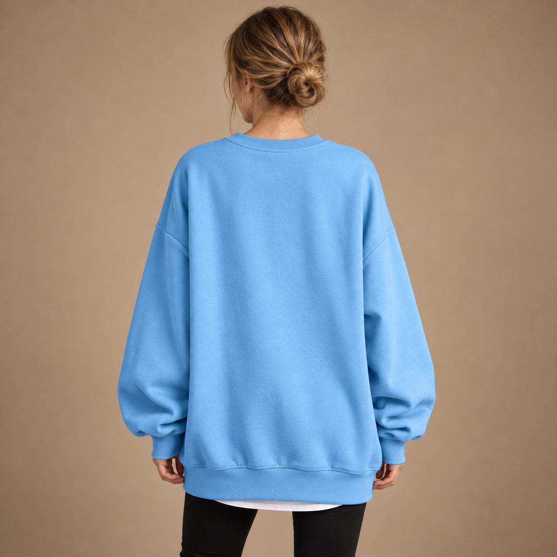 Oversized damesweater med luftig overflade