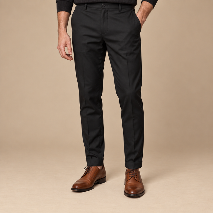 Slim fit herrebukser med dybe lommer