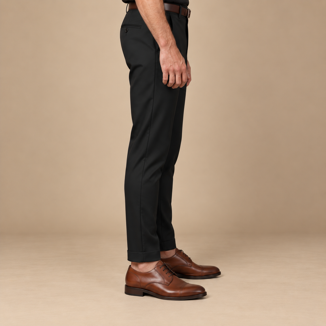Slim fit herrebukser med dybe lommer