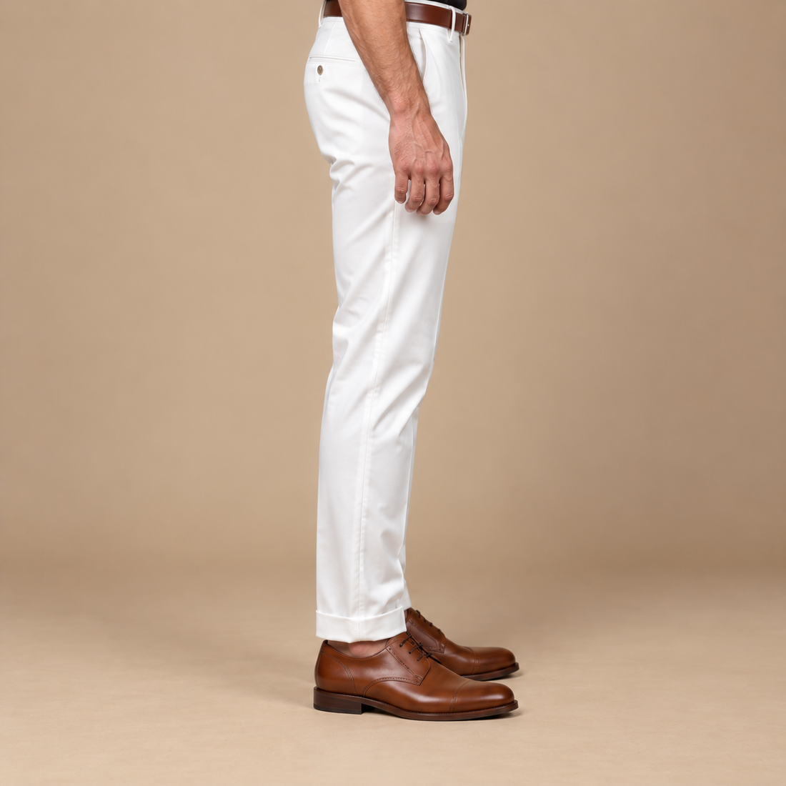 Slim fit herrebukser med dybe lommer