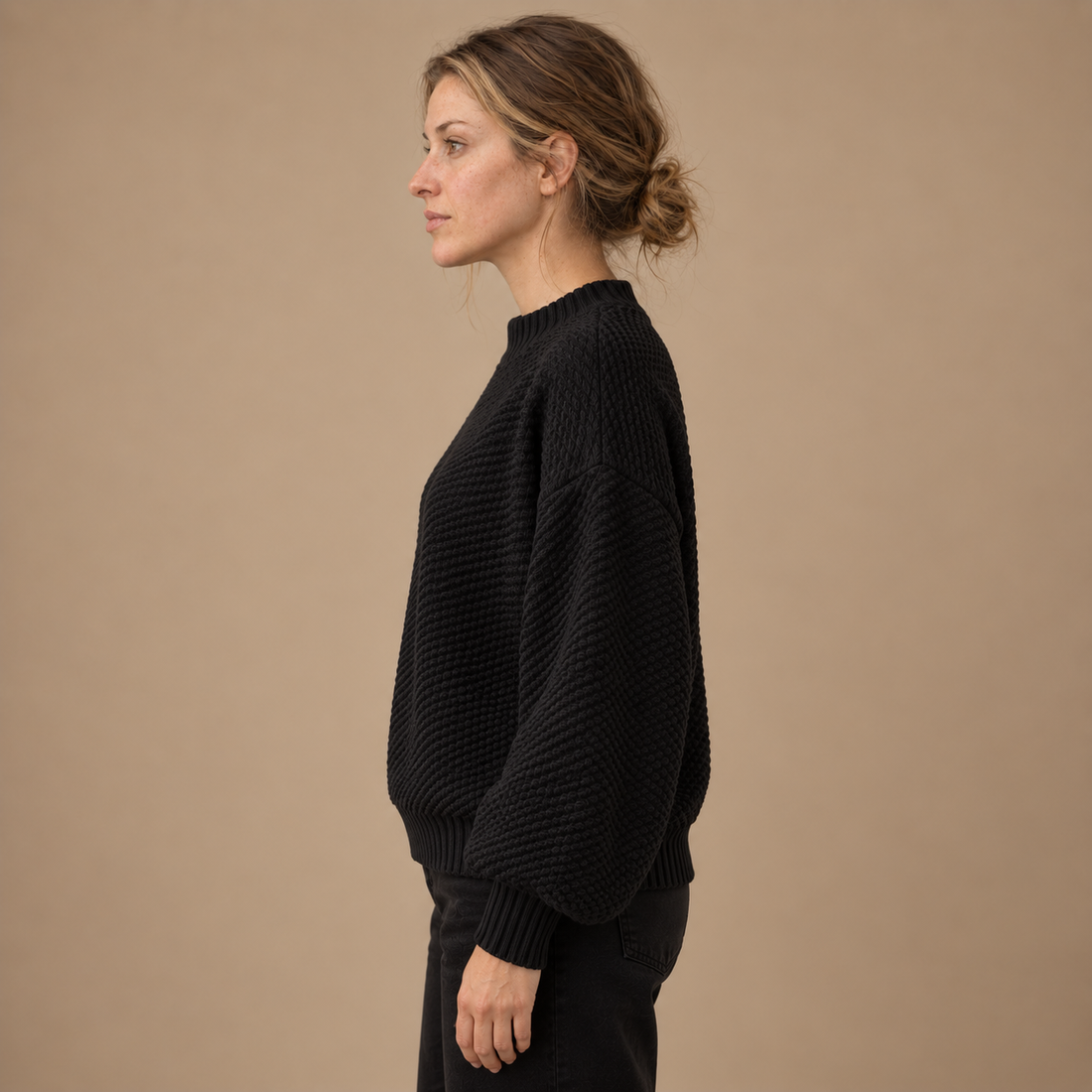 Strikket damesweater, one size
