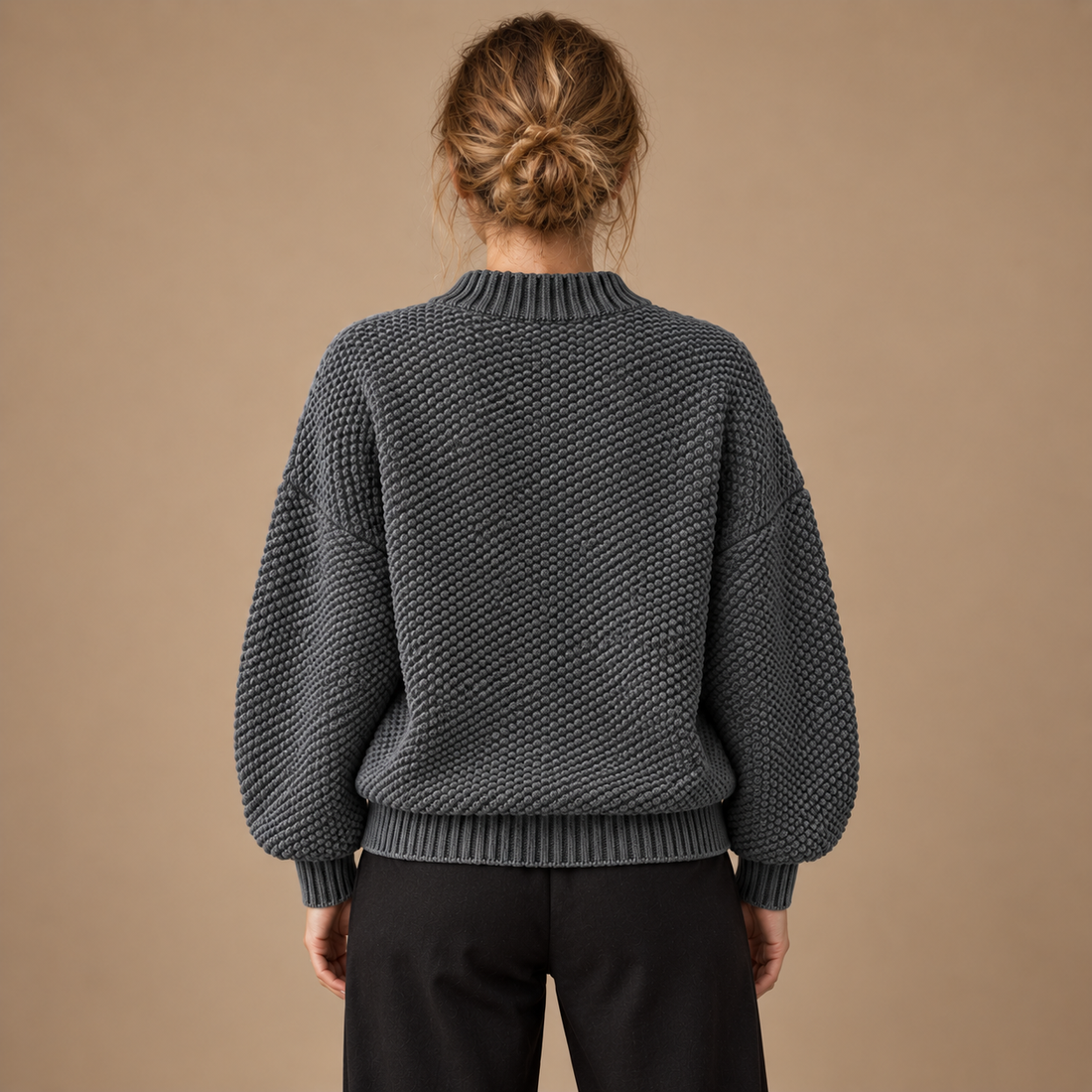 Strikket damesweater, one size