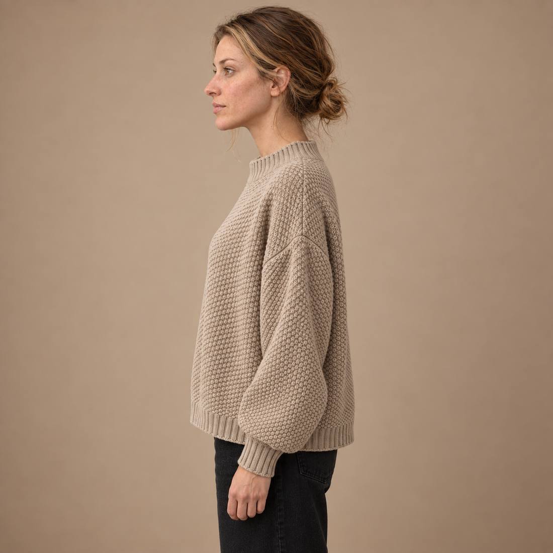 Strikket damesweater, one size