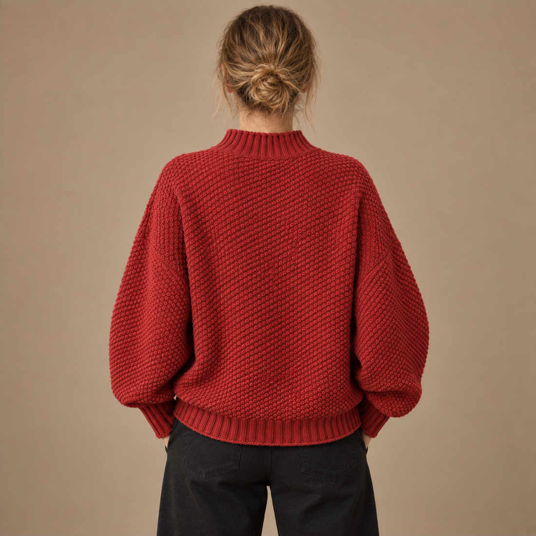 Strikket damesweater, one size