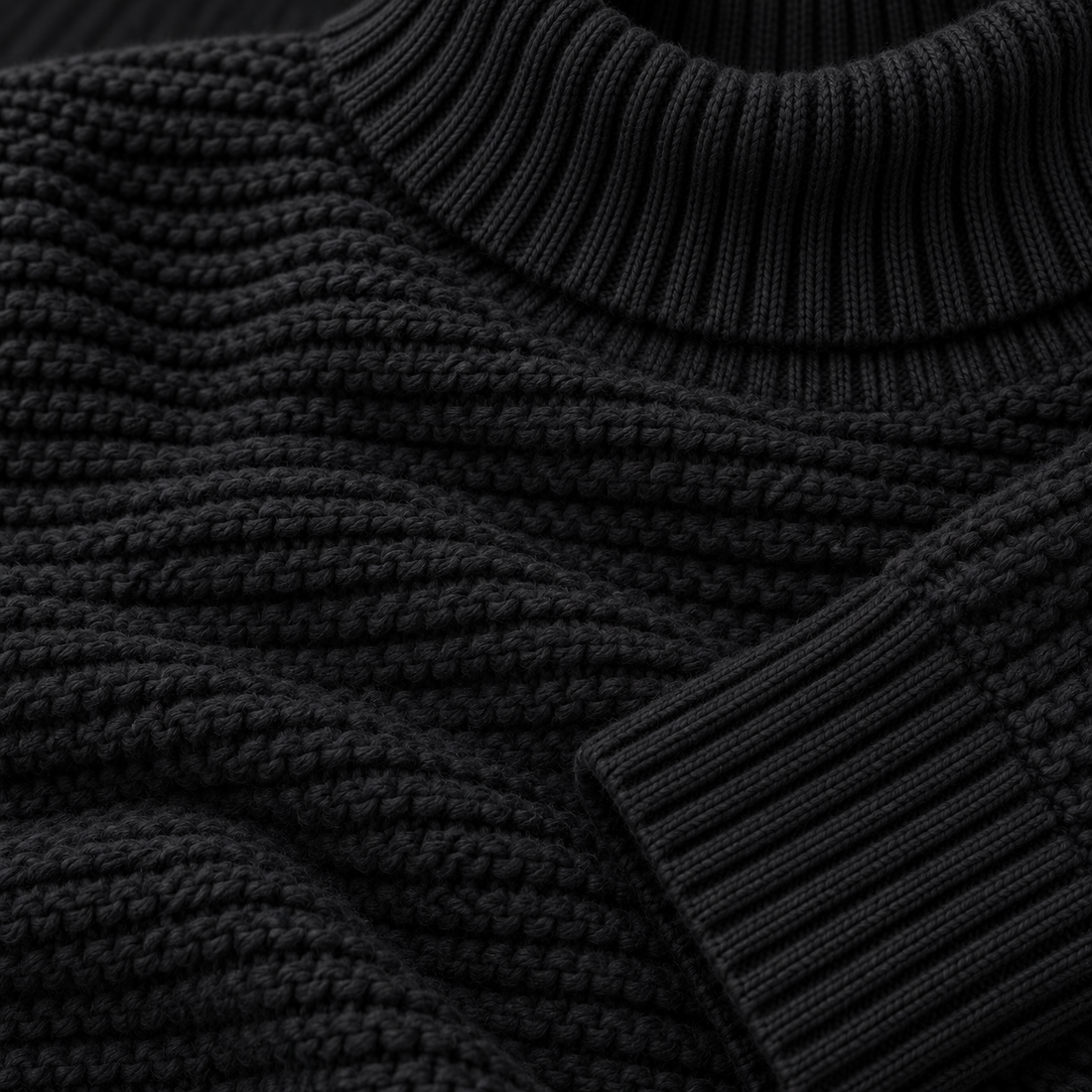 Varm rullekravesweater til dame