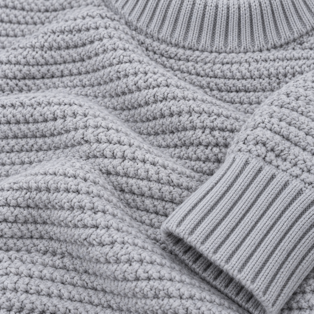 Varm rullekravesweater til dame