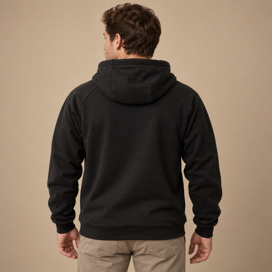 Strikket herresweater med slank pasform