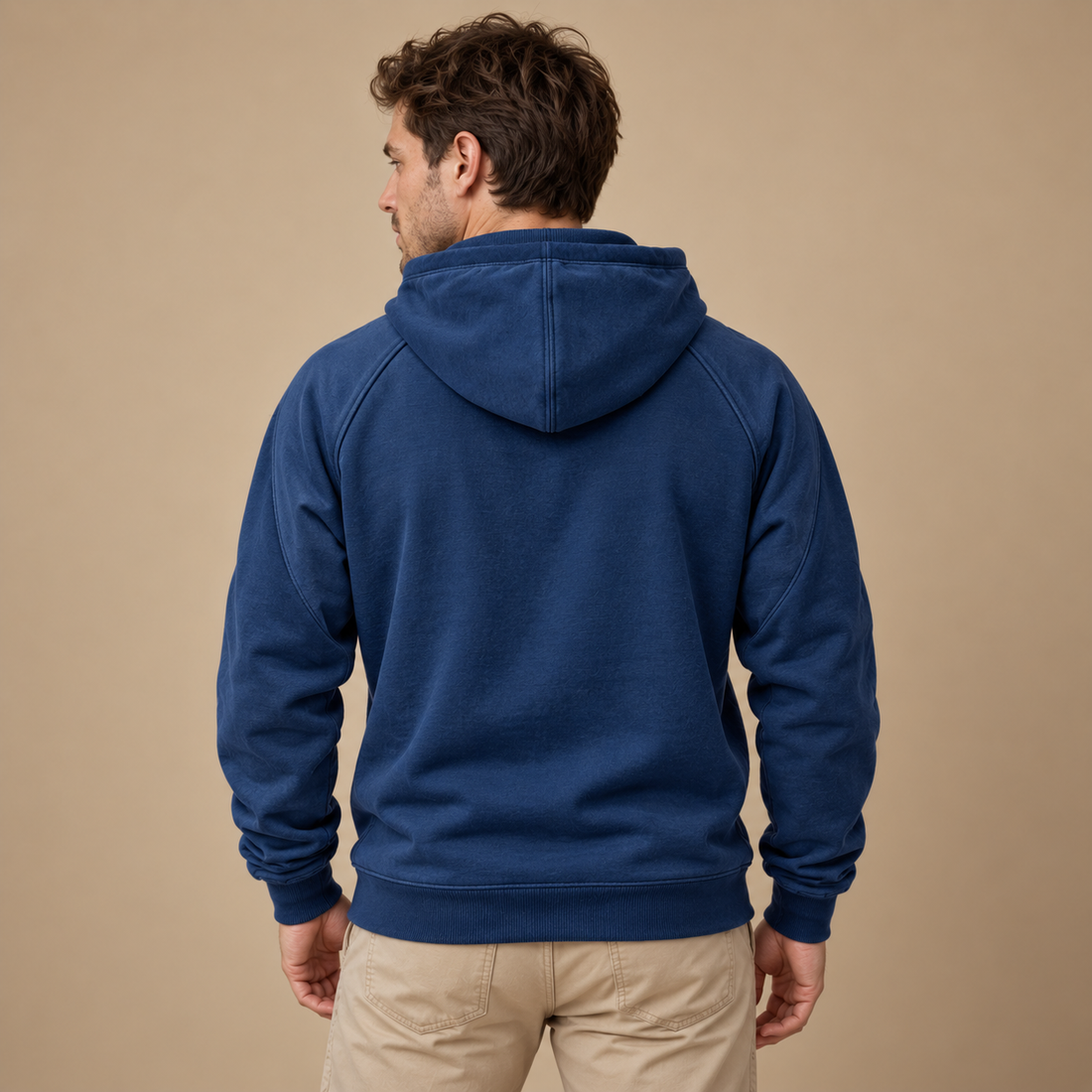 Strikket herresweater med slank pasform