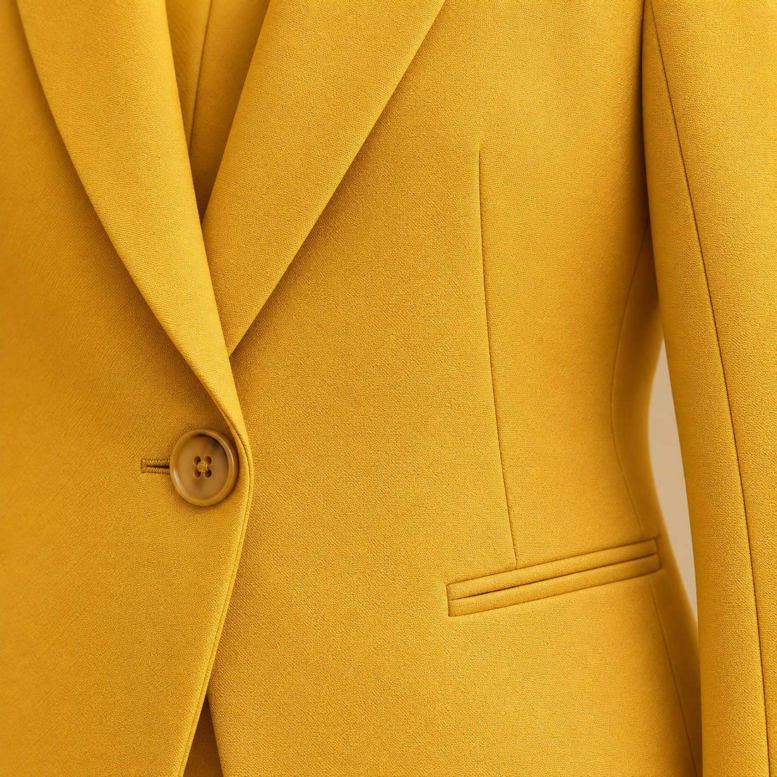 Taljeret blazer til dame med én knap