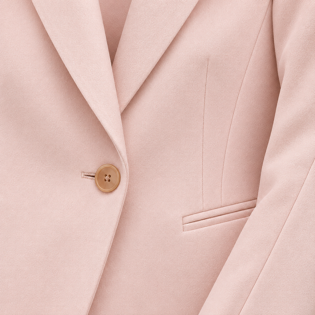 Taljeret blazer til dame med én knap