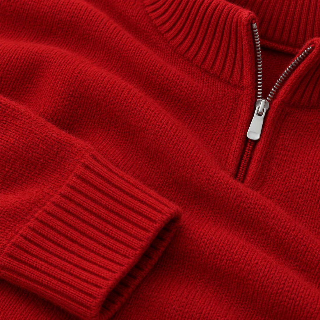 Let herresweater med lynlås