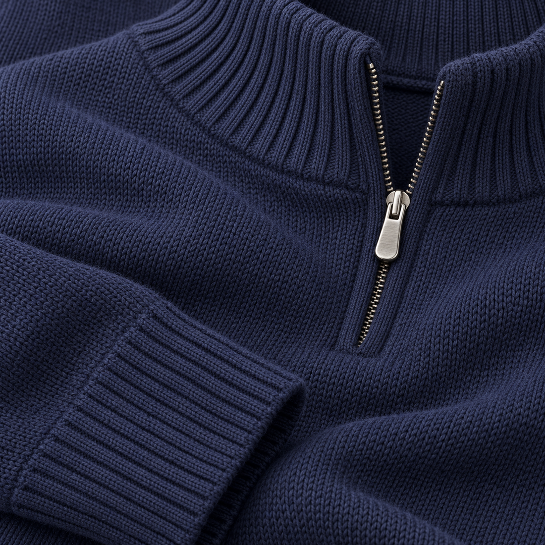 Let herresweater med lynlås