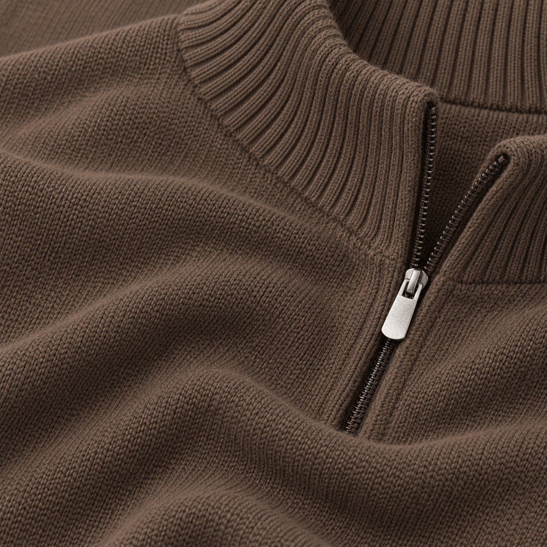 Let herresweater med lynlås
