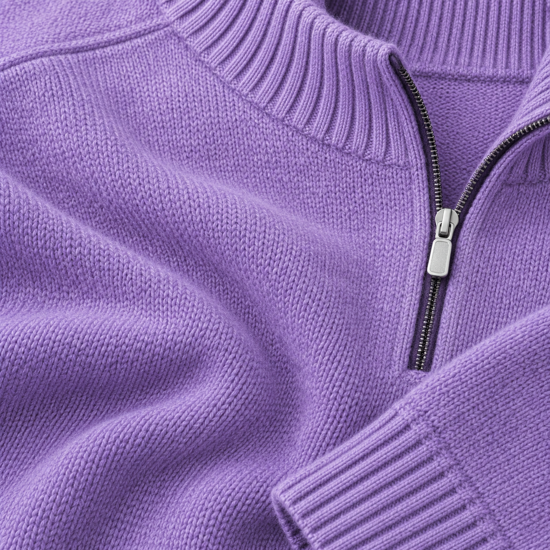 Let herresweater med lynlås
