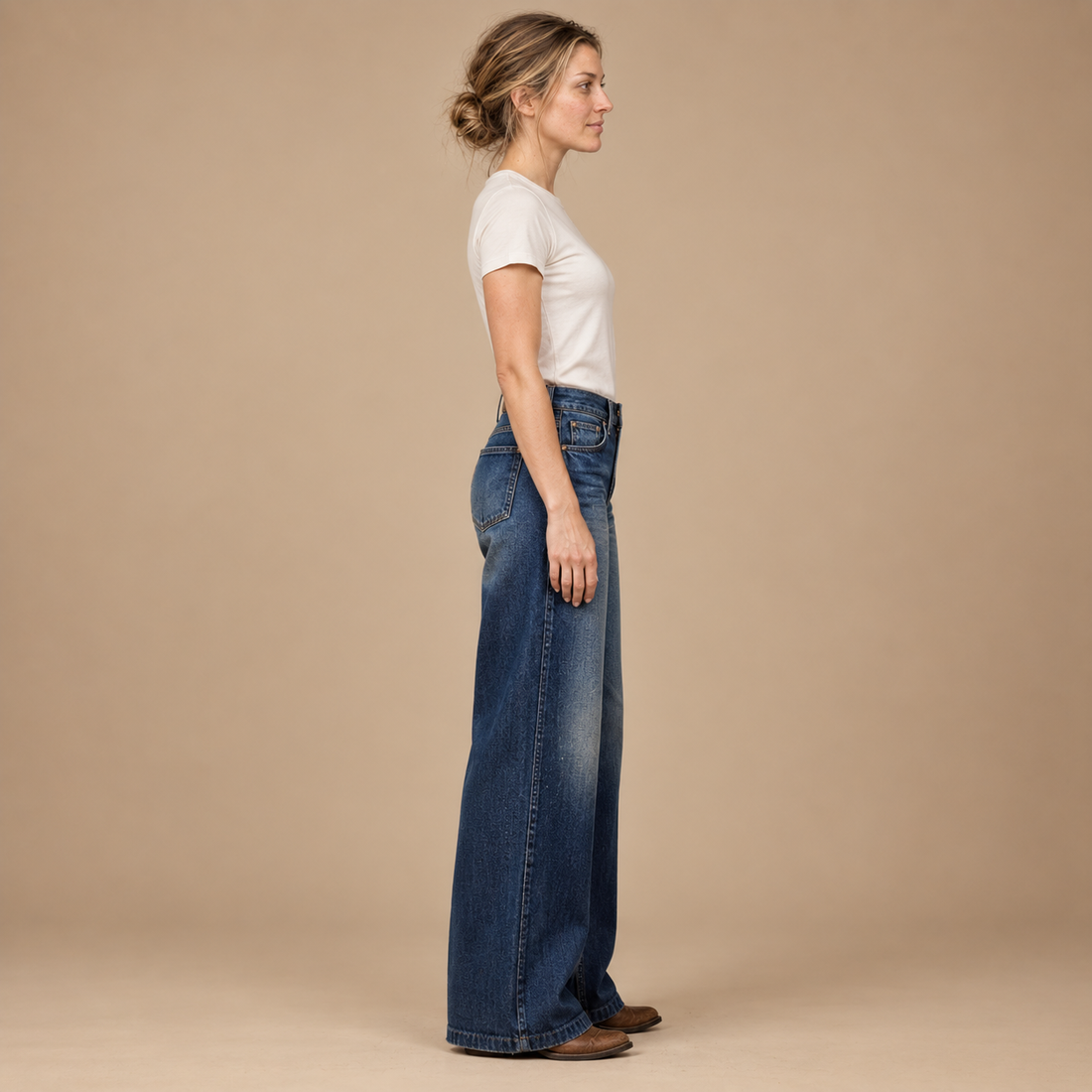 Damejeans med vide ben