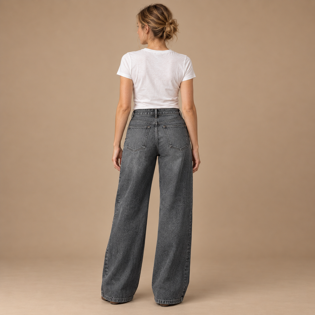 Damejeans med vide ben