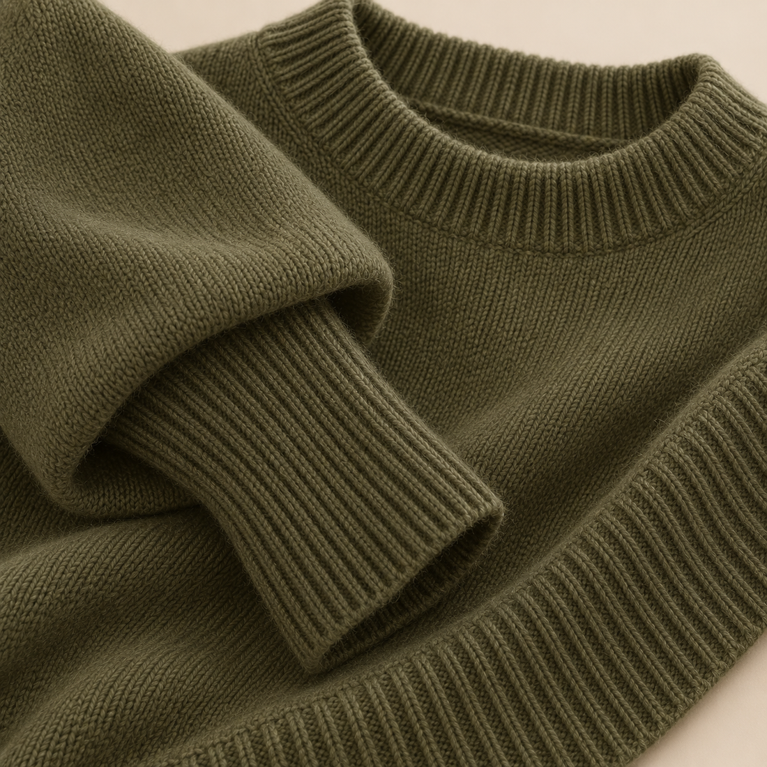 Oversized sweater til dame med asymmetrisk kant
