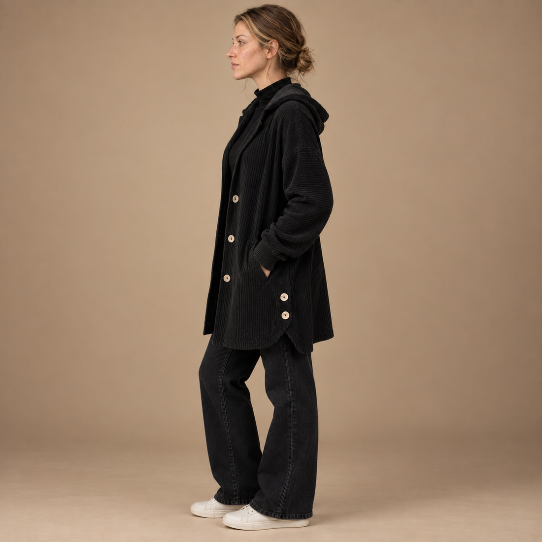Lang tynd cardigan til dame