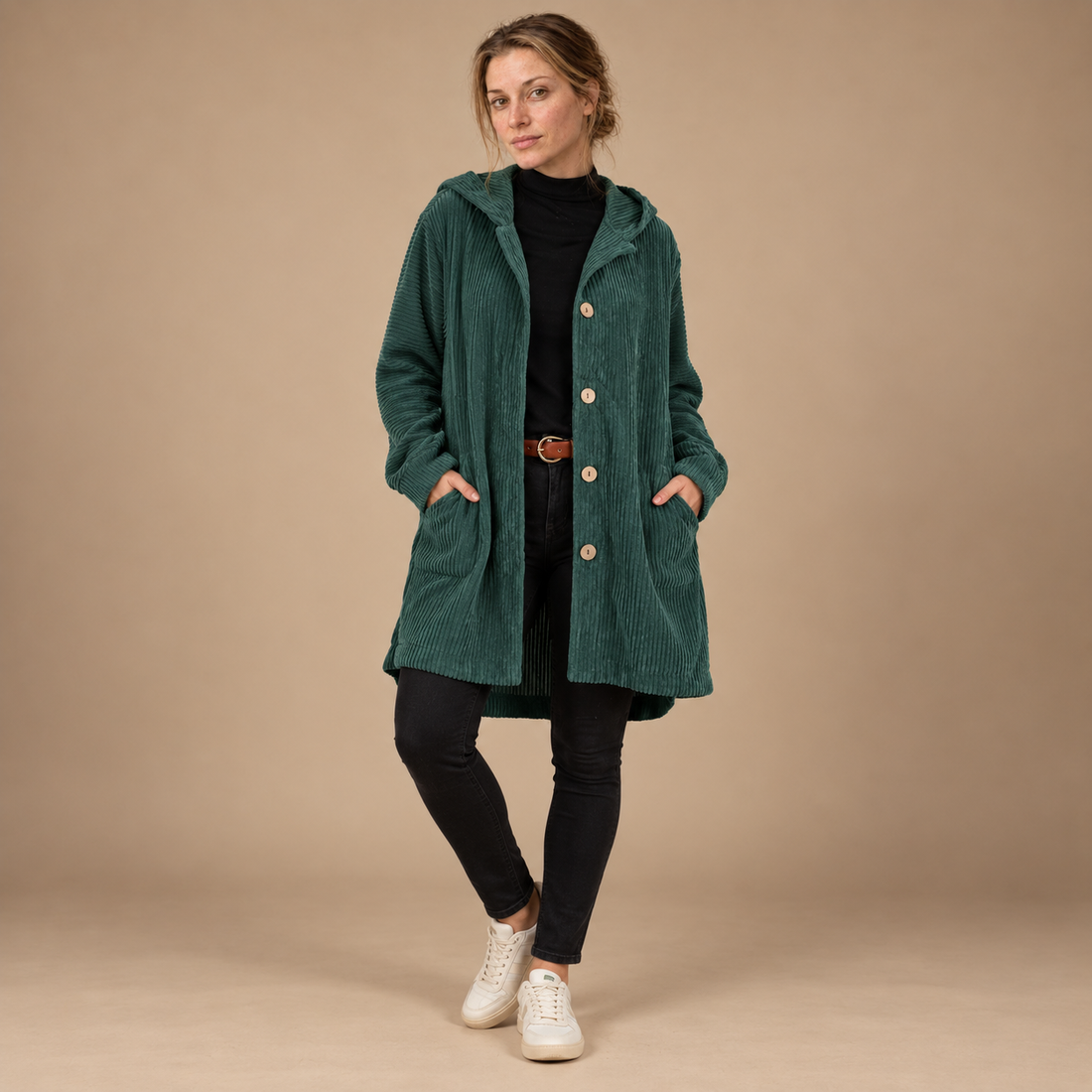 Lang tynd cardigan til dame