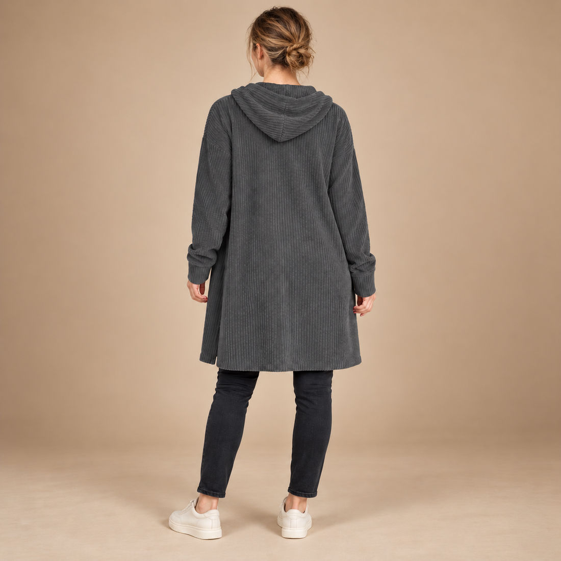 Lang tynd cardigan til dame