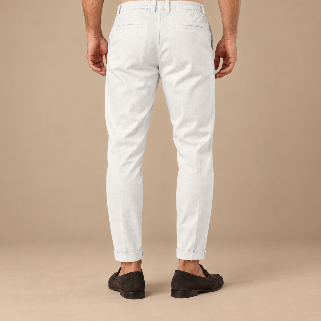 Slim fit herrebukser med læg