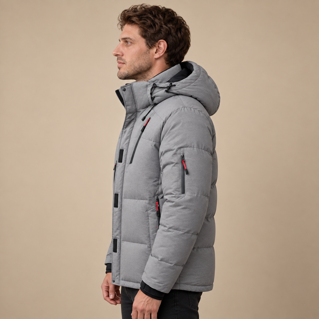 Outdoorjakke til herre med mange lommer