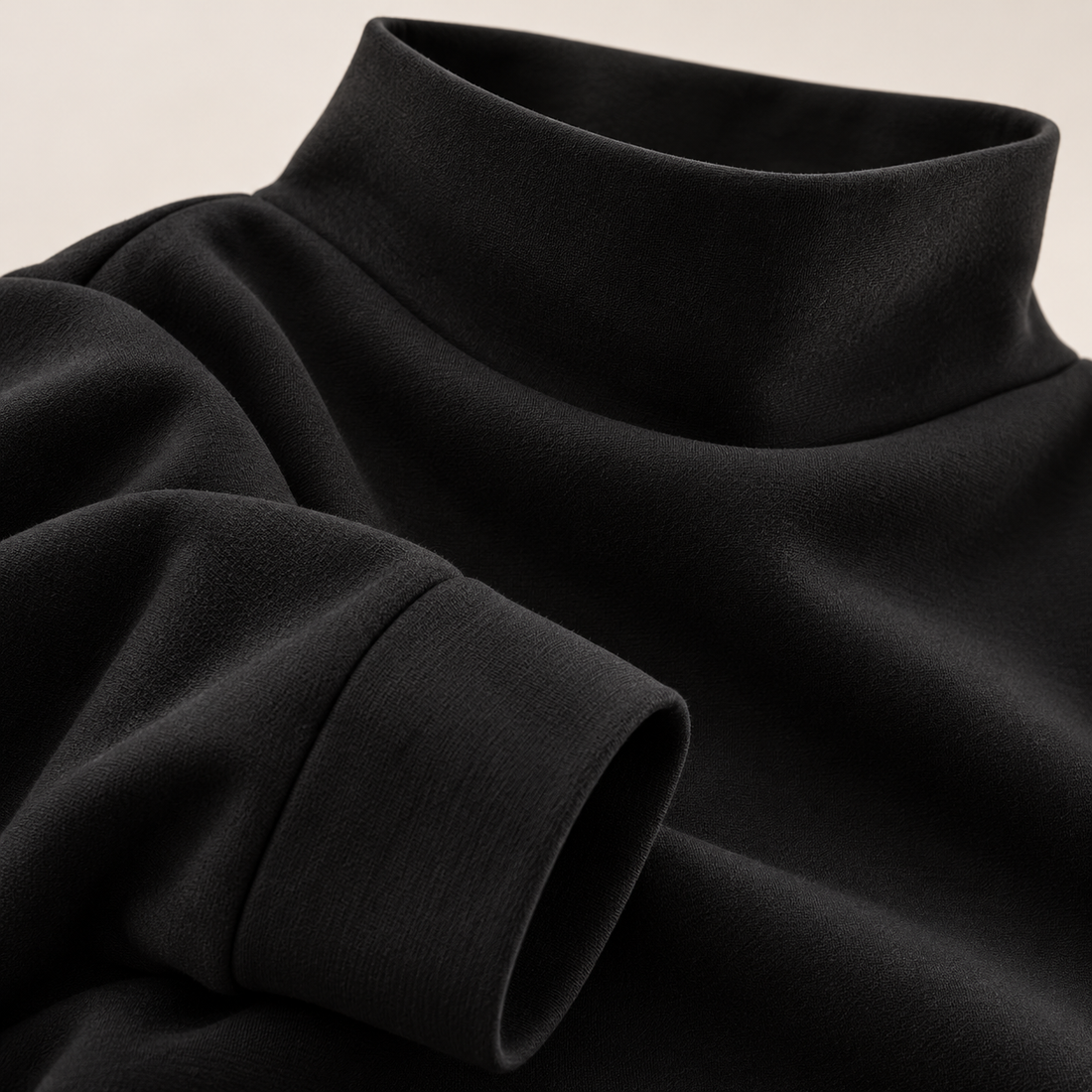 Oversized sweatshirt til dame med høj krave