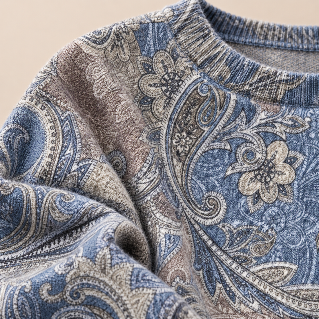 Oversized sweater til dame med dyreprint