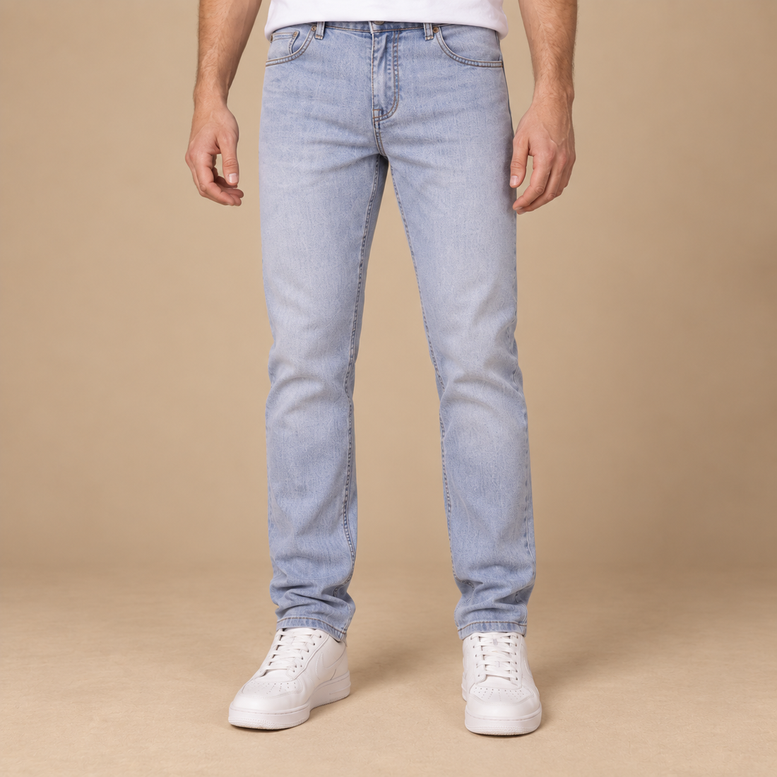 Herrejeans i slim fit med stretch