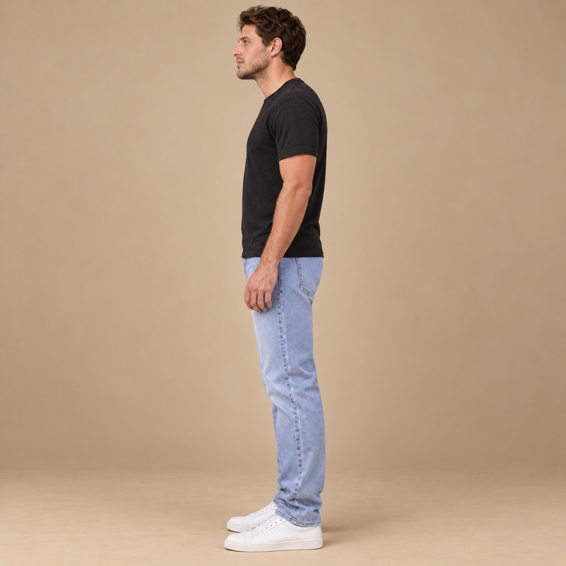 Herrejeans i slim fit med stretch